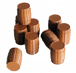 Drewniane beczki do gier planszowych 10 szt.