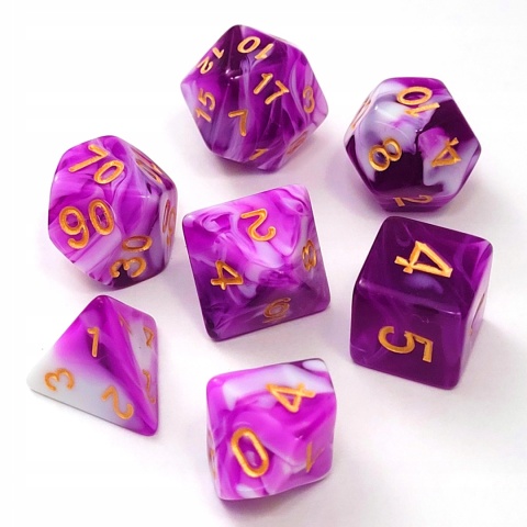 Kości kostki RYTUALNE RPG DnD MTG planszowe 7 szt.