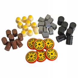 Scythe - zamienniki surowców i znaczników spotkań - 132 szt.